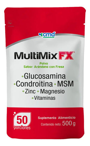 Multimix Fx 500g Glucosamina + Condroitina Antioxidante Arandano Con Fresa