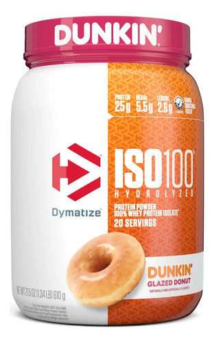 Suplementento Iso 100 Dunkin' 1.34 Lb 20 Servicios Sabor Dona Glaceada Glazed Donut