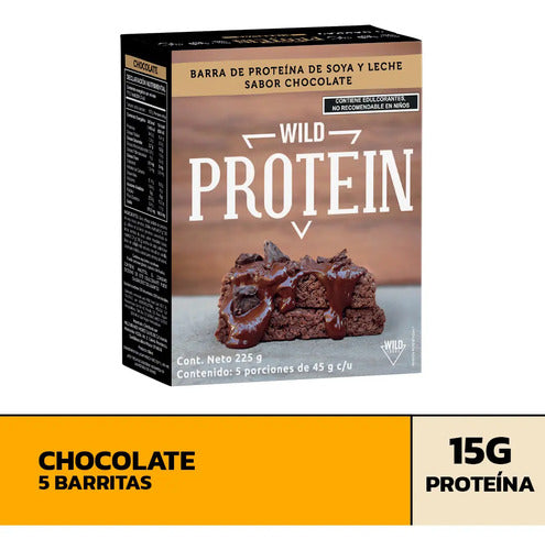 Barritas De Proteína Wild Foods Sabor Chocolate Pack X5 Uds.