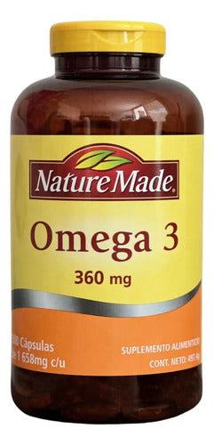 Nature Made Omega 3 Aceite De Pescado 360mg 300 Cápsulas Sabor N/a