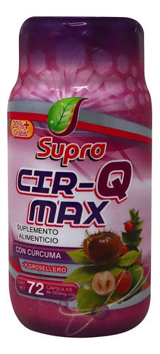 Cápsulas Herbales Cir-q Max C/cúrcuma Y Grosellero 500mg 72 Unidades Sin Sabor
