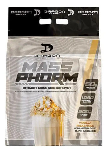 Dragon Proteina Massphorm Gainer Ganador De Peso 12 Lbs Sabor Vainilla Milkshake
