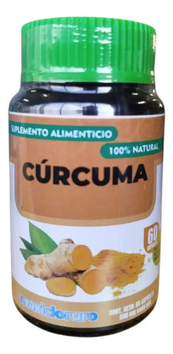 Raiz De Curcuma Maxicloruro Antioxidante 60 Caps 500 Mg Cúrcuma