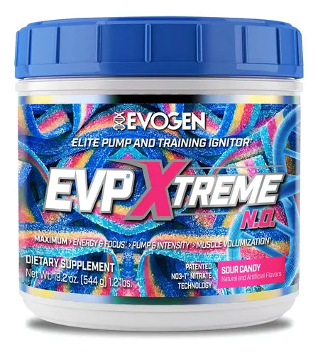 Suplemento En Polvo Evogen Pre Entreno Sabor Sour Candy X 640g