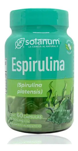 Alga Espirulina 60 Cápsulas Vegetales Solanum N/a