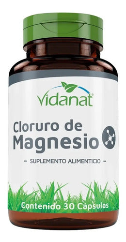 Cloruro De Magnesio Vidanat En Comprimidos, Suplemento Nutricional Con 30 Cápsulas
