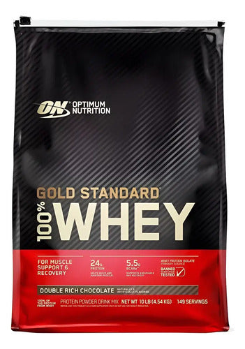 Proteína Gold Standard 100% Whey Optimum Nutrition De 4.5 Kg Sabor Chocolate