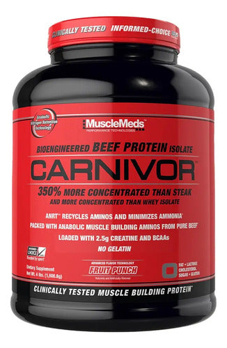 Musclemeds Carnivor Proteina Carne 4 Lb Fruit Punch Ponche De Frutas