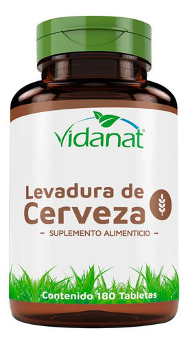 Levadura De Cerveza 180 Tabletas Vidanat Sabor Sin Sabor