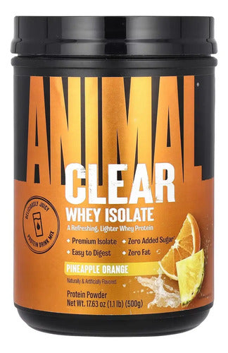 Animal Clear Whey Isolate Proteína En Polvo Sabor Piña Naranja 500g Pineapple Orange