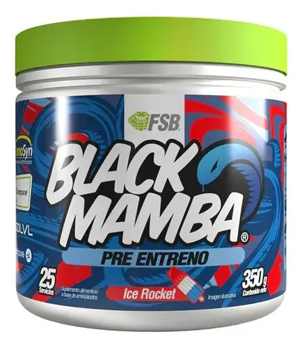 Pre Entreno Aminoácidos En Polvo Fsb Black Mamba Sabor Ice Rocket 350g