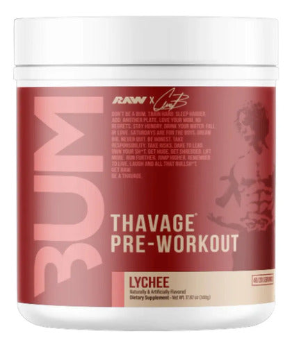 Cbum Thavage Essential Pre Entreno 40 Servicios Sabor Lychee 508 Gr
