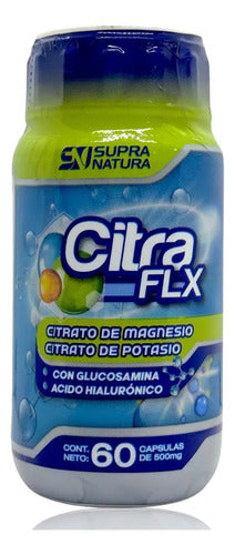 Citrato De Magnesio Supra Natura Cápsulas Nutricional 60 Caps Sin Sabor