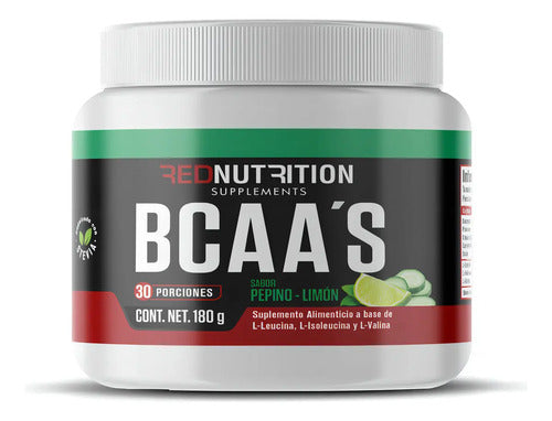 Aminoacidos Bcaa Red Nutrition 180 Gramos Bcaa Pepino Limón