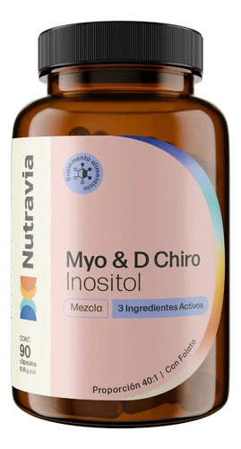 Nutravia Myo Inositol Y D-chiro Inositol 90 Cápsulas Veganas Sin Sabor