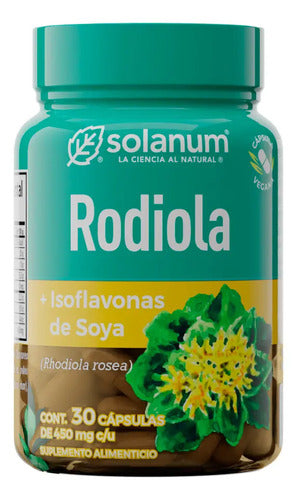 Rodiola Isoflavonas De Soya 30 Cáps Veganas Solanum Sin Sabor