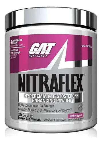 Pre Entreno Gat Sport Nitraflex 300g 30 Servicios Sabor Sandía