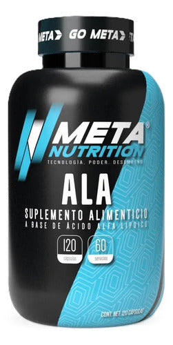 Acido Alfa Lipoico Meta Nutrition Ala 120 Caps 600 Mg Sin Sabor