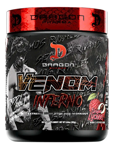 Suplemento En Polvo Dragon Pharma Pre Entrenamiento De Venom Inferno Sabor Dragon Lychee X 282g