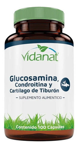 Glucosamina, Condroitina Y Cartílago 100 Caps Vidanat Sabor Sin Sabor