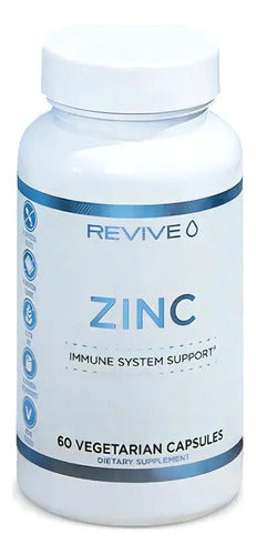 Revive Zinc Cápsulas Sin Sabor Sistema Inmune Vegan 60 Caps