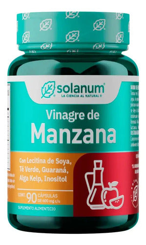 Solanum Suplemento Alimenticio Vinagre De Manzana 90caps Sabor Sin Sabor