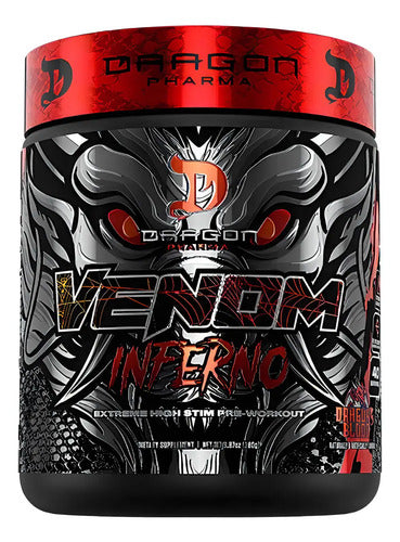 Pre Entreno Dragon Pharma Venom Inferno 40 Servs Extremo Sabor Dragons Blood