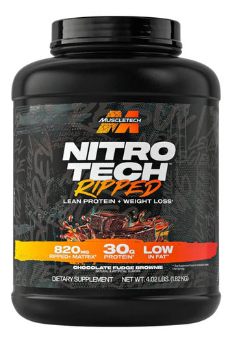 Proteina Nitrotech Ripped 4 Libras (1.82 Kg) Sabor Chocolate Fudge Brownie