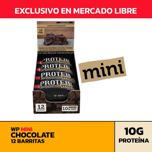 Barritas De Proteína Mini Wild Foods Sabor Chocolate Pack X12 Uds.