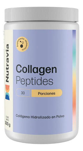 Colágeno Hidrolizado Sin Sabor Nutravia En Polvo 300g No Gluten