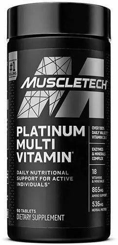 Suplemento En Tabletas Muscletech Multivitamin Platinum Aminoácidos/minerales/proteínas/vitaminas Sin Sabor