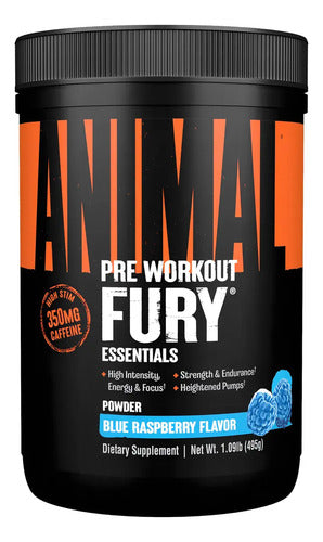 Pre Entreno Universal Animal Fury 30 Servs Los Sabores Sabor Blue Raspberry Mora Azul
