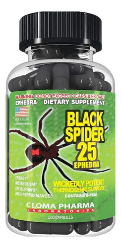 Cloma Pharma Black Spider 100 Cápsulas Sabor Sin Sabor