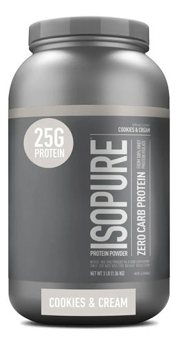 Suplemento En Polvo Isopure Zero Carb Proteína Sabor Cookies & Cream En Pote De 1.36kg