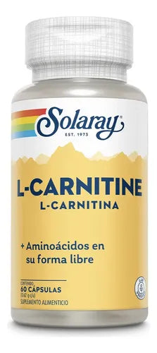 L-carnitina Solaray En Cápsulas Para Energía Y Metabolismo (60 Unidades)