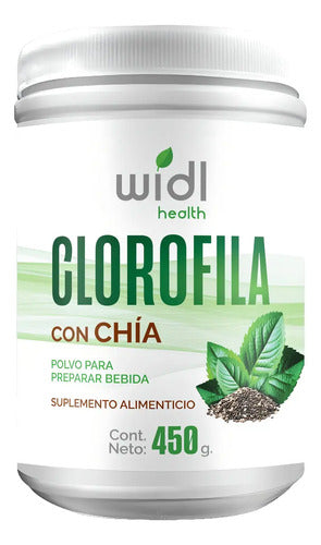 Clorofila Con Chía Widl Health Super Premium Vegano Sin Gluten 450g Hierbabuena