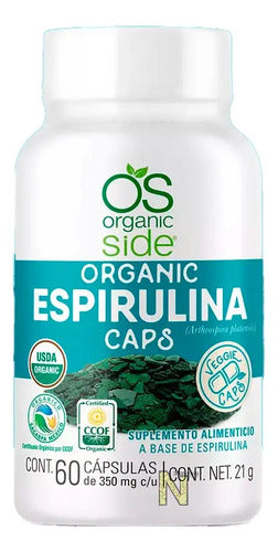 Espirulina Orgánica (60 Caps) Organic Side Natural