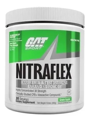 Preentreno Gat Sport Nitraflex Manzana Verde 285g Aumento Testosterona