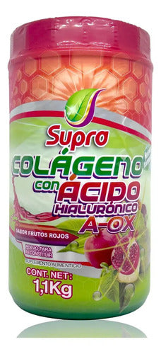 Colágeno Ácido Hialurónico A-ox Frutos Rojos 1.1 Kg Supra