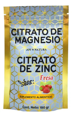Citrato De Magnesio Y Citrato De Zinc Puro Sabor Fresa 150 G Sabor Sin Sabor Sin Sabor
