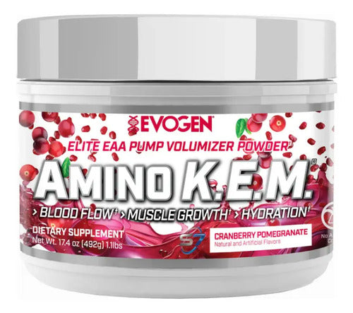 Suplemento En Polvo Evogen Aminoácidos Sabor Cranberry Pomegranate X 492g