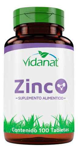Zinc 100 Tabletas Vidanat Sabor Sin Sabor