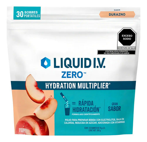 Liquid I.v. Electrolitos Polvo Reducidos Azúcar Durazno