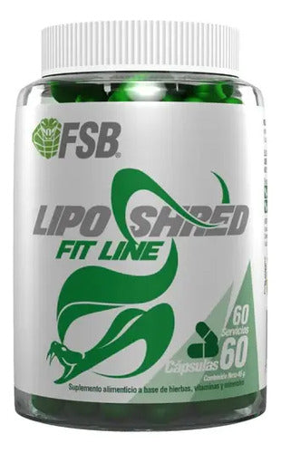 Termogénico Deportivo Fsb Lipo Shred Cápsulas Sin Sabor 60 Unidades