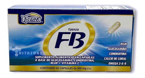 Suplemento Articular Ypenza Glucosamina Colágeno Omega 3-6-9 Msm 60 Cápsulas Sin Sabor