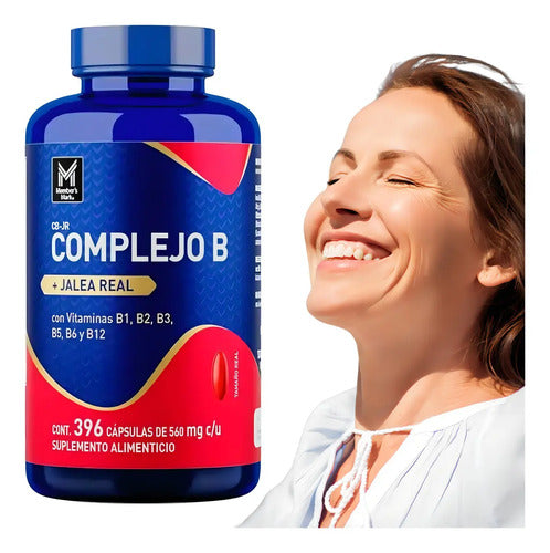 Complejo B Con Jalea Real Members Mark 396 Cápsulas De 560mg Sabor Sin Sabor