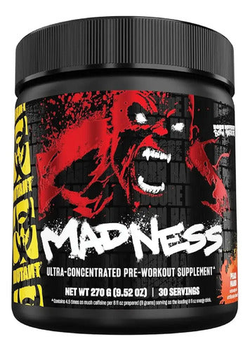 Suplemento En Polvo Mutant Madness Sabor Peach Mango De 270g