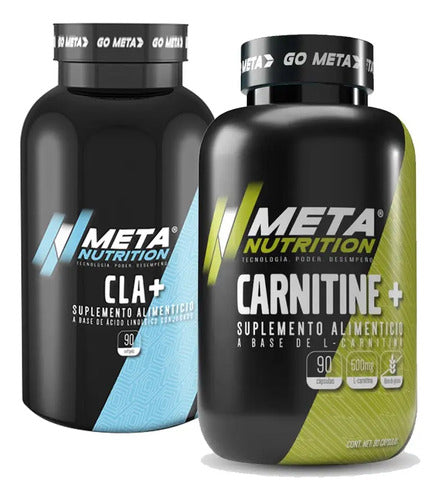 Cla+ Meta Nutrition Y Carnitine+ Meta Nutrition Pak 90 Caps Sabor Sin Sabor