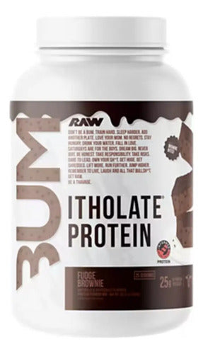 Raw Cbum Proteina Itholate 25 Servicios Sabor Fudge Brownie Fudge De Chocolate