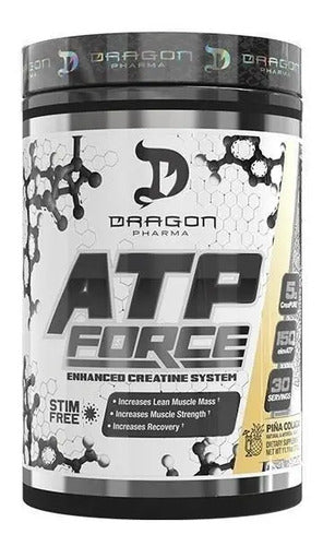 Creatina Dragon Pharma Atp Force 30 Serv Sabor Piña Colada
